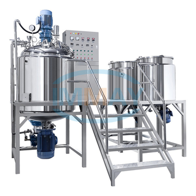 Viscous Liquid Easy Operation Industrial Stainless Steel 500L Fixed Vacuum Homogeneous Emulsifying Mixing Tank With Electric Heating