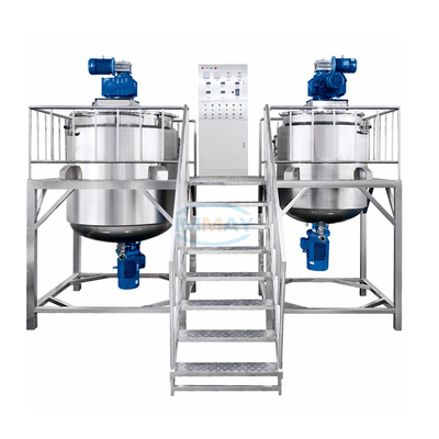 liquid with solids stainless steel suspended electric heating shampoo mixer, liquid soap mixing tank, liquid detergent production equipment