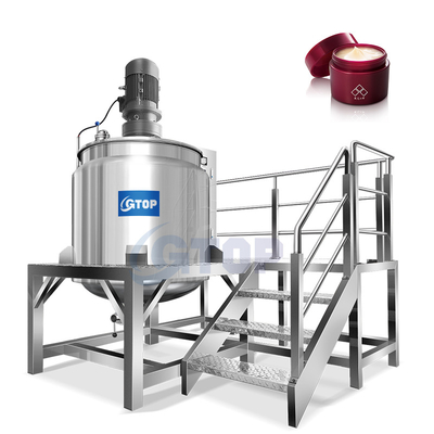 500L Small Chemical Cosmetic Oil Jelly Mixing Tank With Agitator Products Liquid Soap Mixer Machine Liquid Soap Hand Sanitizer