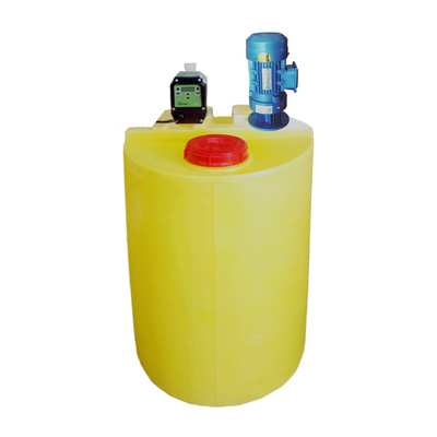 Liquid chemical dosing tank 100 liters with agitator mixer and dosing pump for Chroline and Antiscalant