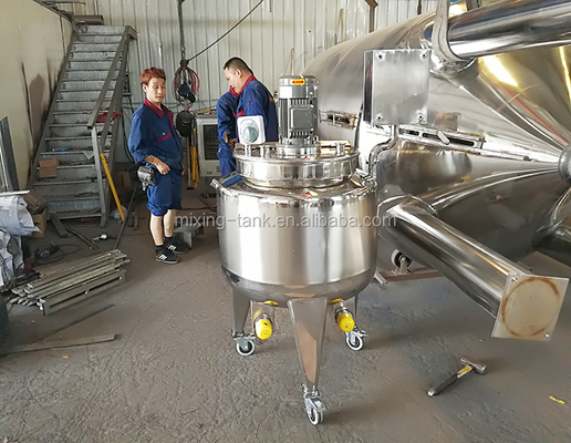 Liquid with solids stainless steel tank high shear emulsifying suspended emulsifier mixer